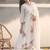 women ethnic motifs embroidered regular thread work cotton kurta with trousers & with dupatta