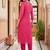 women regular kurta with trousers & with dupatta