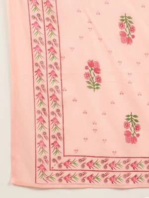 women floral printed regular cotton kurta with trousers & with dupatta 6