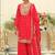 women ethnic motifs embroidered regular thread work kurta with palazzos & with dupatta