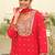 women ethnic motifs embroidered regular thread work kurta with palazzos & with dupatta