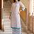 women ethnic motifs printed regular cotton kurta with palazzos
