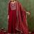 women ethnic motifs embroidered regular kurta with trousers & with dupatta