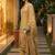 women ethnic motifs printed regular linen kurta with trousers & with dupatta