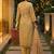 women ethnic motifs printed regular linen kurta with trousers & with dupatta