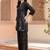 women ethnic motifs embroidered regular thread work kurta with palazzos