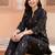 women ethnic motifs embroidered regular thread work kurta with palazzos