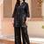 women ethnic motifs embroidered regular thread work kurta with palazzos