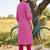 women printed regular cotton kurta with trousers