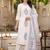 women ethnic motifs printed regular cotton kurta with trousers & with dupatta