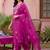 women floral embroidered regular thread work kurta with trousers & with dupatta