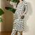 women printed regular kurta with trousers
