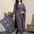 women ethnic motifs printed regular cotton kurta with trousers & with dupatta