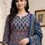 women ethnic motifs printed regular cotton kurta with trousers & with dupatta