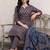 women ethnic motifs printed regular cotton kurta with trousers & with dupatta