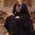 women ethnic motifs embroidered empire thread work cotton kurta with trousers & with dupatta