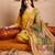 women floral embroidered regular kurta with trousers & with dupatta