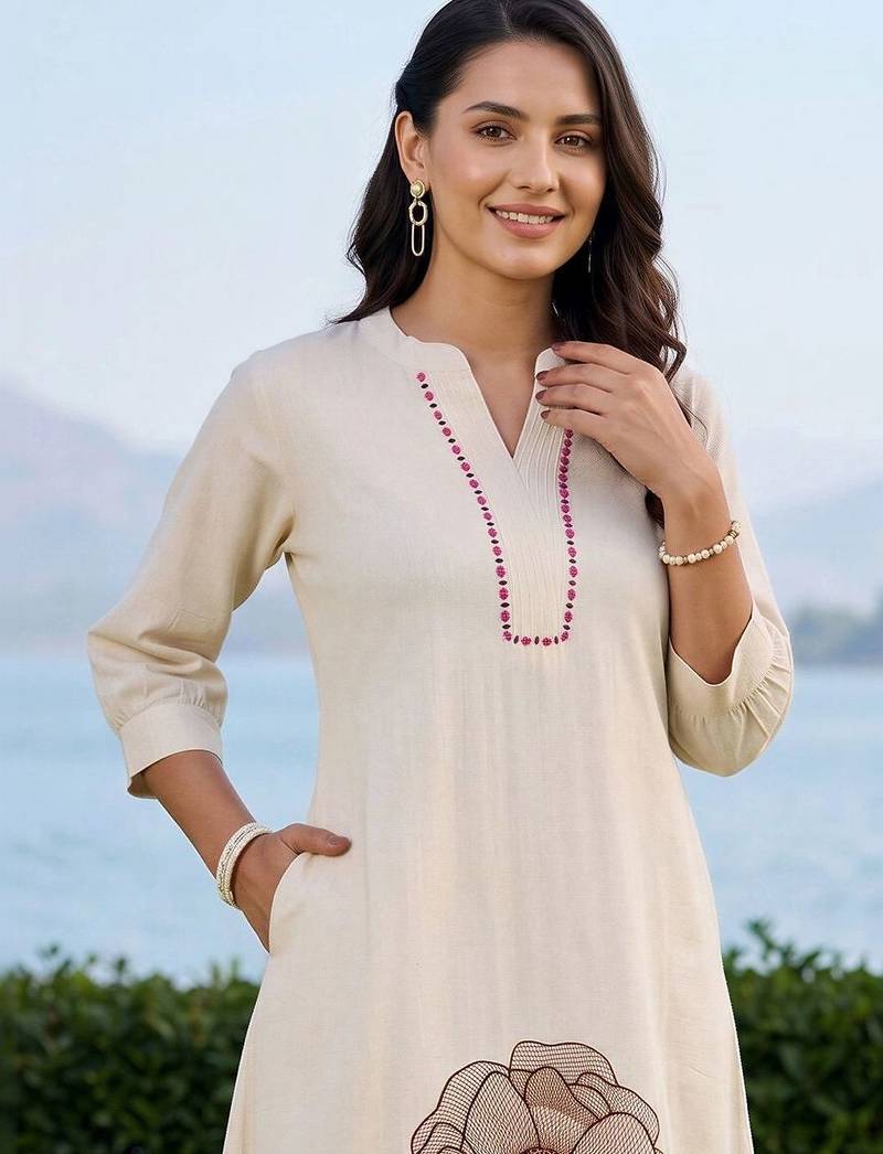 women floral printed regular kurta with trousers