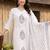 women ethnic motifs printed regular cotton kurta with trousers & with dupatta