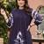 women dyed pleated cotton kurta with trousers
