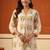 women ethnic motifs printed regular cotton kurta with trousers