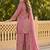 women ethnic motifs embroidered regular sequinned kurta with palazzos & with dupatta