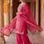 women ethnic motifs embroidered regular kurta with palazzos & with dupatta