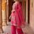 women ethnic motifs embroidered regular kurta with palazzos & with dupatta
