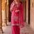 women ethnic motifs embroidered regular kurta with palazzos & with dupatta
