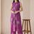 women ethnic motifs embroidered regular thread work cotton kurta with palazzos