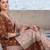 women ethnic motifs printed regular mirror work cotton kurta with trousers & with dupatta