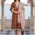 women ethnic motifs printed regular mirror work cotton kurta with trousers & with dupatta