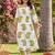 women printed regular cotton kurta with trousers