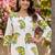 women printed regular cotton kurta with trousers