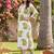 women printed regular cotton kurta with trousers
