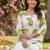 women printed regular cotton kurta with trousers