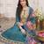 women floral embroidered regular thread work kurta with trousers & with dupatta