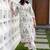 women floral printed regular cotton kurta with trousers