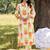women printed regular cotton kurta with trousers