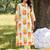 women printed regular cotton kurta with trousers
