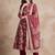 women floral printed angrakha cotton kurta with trousers & with dupatta