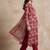 women floral printed angrakha cotton kurta with trousers & with dupatta