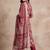 women floral printed angrakha cotton kurta with trousers & with dupatta