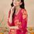 women floral printed regular cotton kurta with trousers