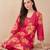 women floral printed regular cotton kurta with trousers