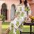 women printed regular cotton kurta with trousers