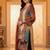 women ethnic motifs printed regular mirror work kurta with palazzos & with dupatta