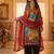 women ethnic motifs printed regular mirror work kurta with palazzos & with dupatta