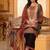 women ethnic motifs printed regular mirror work kurta with palazzos & with dupatta