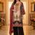 women ethnic motifs printed regular mirror work kurta with palazzos & with dupatta